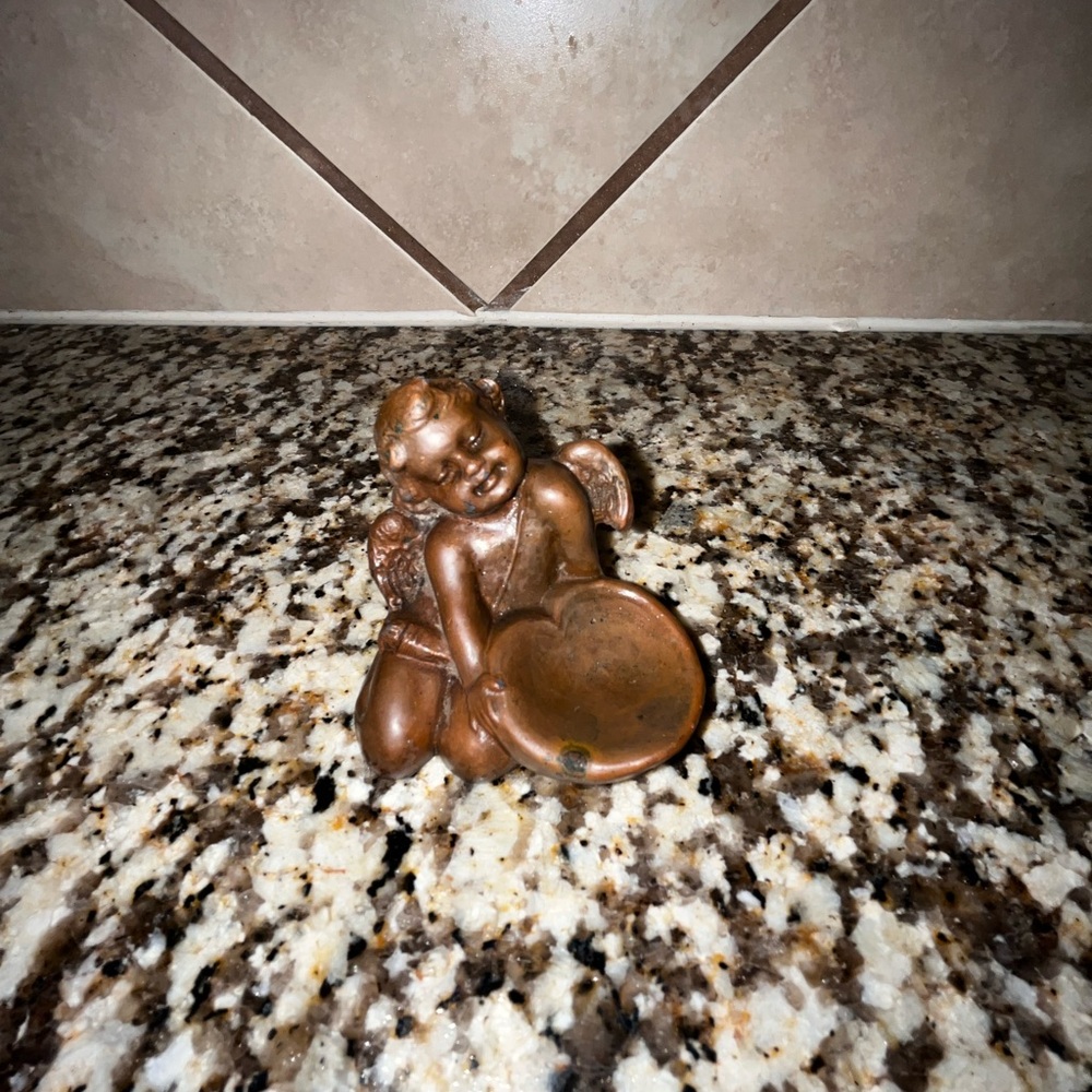 1920 Art Nouveu Weidlich Bronze Cherub Burner Ashtray